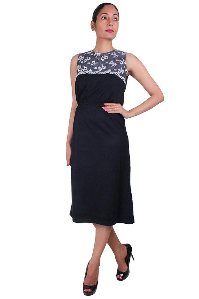 black smart casual dress