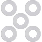 Jwodo 5 Packs Flush Valve Seal Ring, Replacement Part Number 816.418.00.1 | Rubber Toilet Flush Valve Seal Washer Compatible with Geberit Flush Valves Base Sealing Washer - Clear