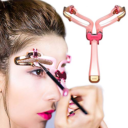 Eyebrow Stencils, Yokilly Professional Make Up Eyebrow Template, Adjustable Eyebrow Shapes Stencils, Makeup Model Portable Tool Grooming Eyebrow Shaping Kit