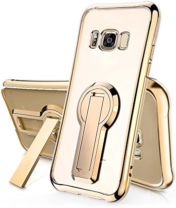 Galaxy S8 Case, YUHEN Clear TPU Bumper Case Cover with 360 Degree Rotatable Holder Stand for Samsung Galaxy S8 (S8)