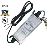 UL Listed Waterproof IP68 LED Power Supply 12 Volt 60W DC Driver Transformer Low Voltage Output With 4.9FT/1.5M Wire