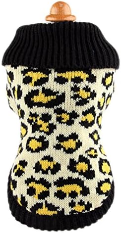 Uniquorn Autumn And Winter Dog Clothes Beige Leopard Sweater Teddy Poodle Bichon Fashion Warm Clothes