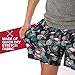 Fort Isle Mens Stretch Swim Trunks - XL - Flamingos and Floral - Quick Dry 4-Way Stretch - Bathing Suit