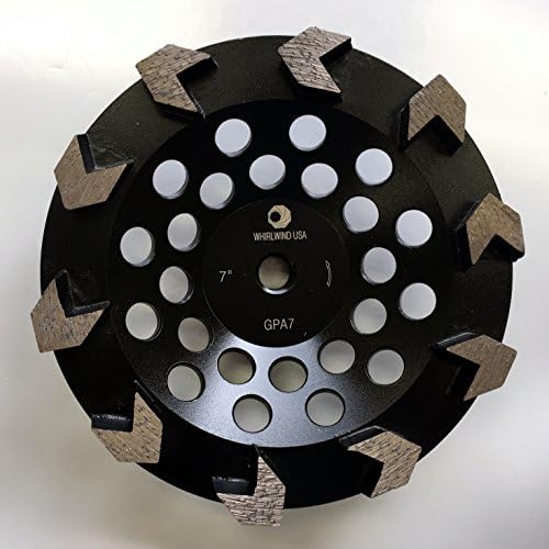 Whirlwind USA GPA 7 in. Diamond Grinding Cup Wheel Premium Arrow-Shape Segmented Cup (7" 5/8-11)