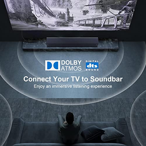 SOUNDFAM Digital Optical Audio Cable -[Cotton Braided, Durable & Flexible, Zero RFI & EMI Interference] Fiber Optic Audio Toslink Cord for HDTV, Home Theater, Sound Bars & More (ABS 3.3 Feet)