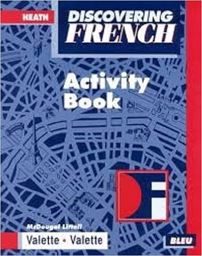 Amazon Com Discovering French Bleu Activity Book Mcdougal Littell Discovering French Nouveau 9780669434781 Mcdougal Littel Books