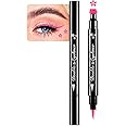 evpct 1Pcs Pink Colored Winged Eyeliners Stamp, Pink Flowers Face Stamps Makeup Eyeliner Eye Stamp Liners Tool Set Kit for Women Waterproof, Wing Eyeliner Stamp Figures Tool Wingliner Shapes, 07#