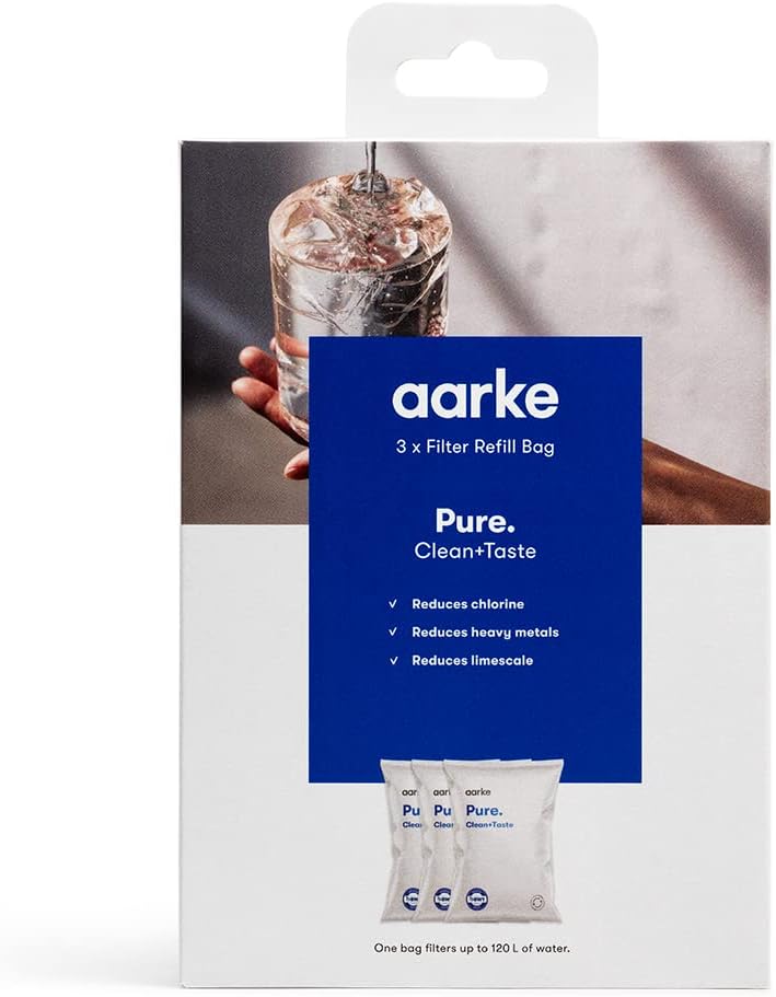 Aarke 3-Pack Pure Filter Refills Reducing Chlorine and Limescale