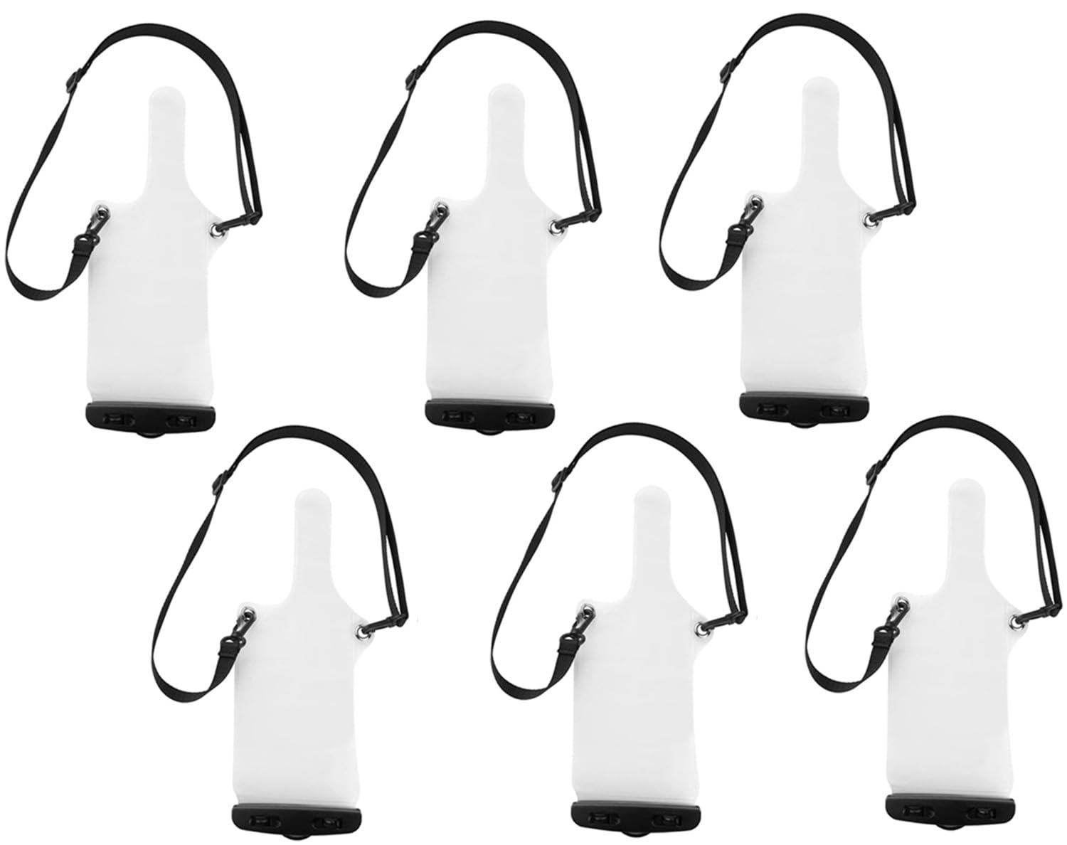 Yrhrol 6Pcs Universal Two Way Radio Waterproof Case Bag Portable Walkie Talkie Rainproof Pouch with Adjustable Strap Compatible for Motorola Kenwood Midland UV-3R UV-5R PX-888 Walkie Talkie Radio