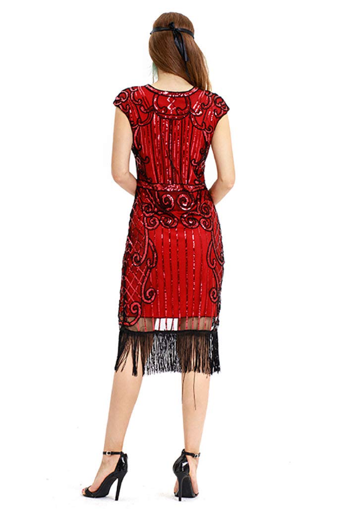 high neck flapper dress
