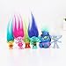 Trolls Figures | Dreamworks Movie Troll Dolls | Poppy And Friends + Trolls Stickers | 6 Piece Set 4-7cm Toys | By ToysOutLet_USA