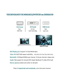 Miniadaptador DisplayPort DP Thunderbolt convertidor de puerto a HDMI, DVI y VGA Topoint 3 en 1 para Apple MacBook, iMac, Mac Air y Mac Pro minidp to hdmi vga dvi