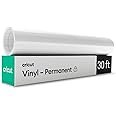 Cricut Premium Permanent Vinyl Roll (12" x 360"), Weather-Resistant, Dishwasher-Safe & Fade-Proof, Compatible with Cricut Cutting Machines, Create Signs, Labels, & Personalize DIY Project, White, 30ft