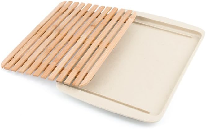 Cutting Board Lid with drop-through crumb Color: White