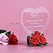 Valentines  Present for Her, BESTONZON Heart Shaped LED Light With Letters on Rose Base, Romantic Anniversary Present for Lover, Wedding, Party