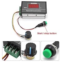 Acogedor PWM DC Motor Speed Controller，DC 6-60V 12V 24V 36V 48V 30A PWM DC Motor Speed Controller with Start Stop Switch