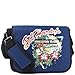 Ed Hardy Leo Paradise Beach Messenger Bag - Navy