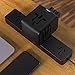 Universal Travel Adapter, OSPORTFUN All-in-one International Power Adapter with 2.4A Dual USB, European Adapter Travel Power Adapter Wall Charger for UK, EU, AU, Asia Covers 150+Countries (Black)