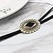 N.egret Faux Bolo Tie Long Choker Necklace Office Jewelry Vintage Black Necklace Gothic Gifts for Women