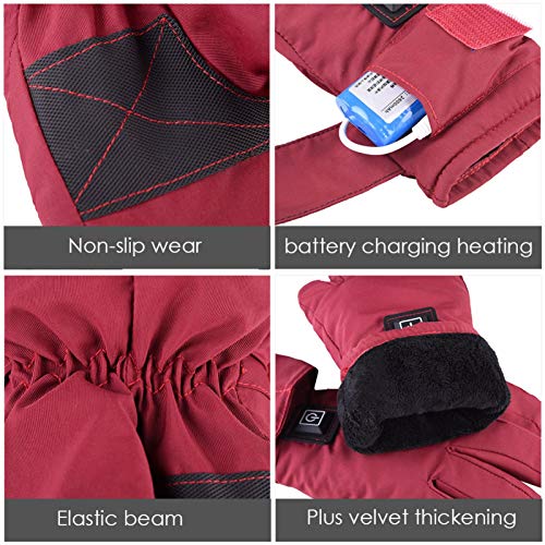 Ljourney Damen Elektrische Beheizbare Handschuhe Mit Wiederaufladbare, Wasserdicht Touchscreen Heizung Thermo Handschuhe… – Bild 8
