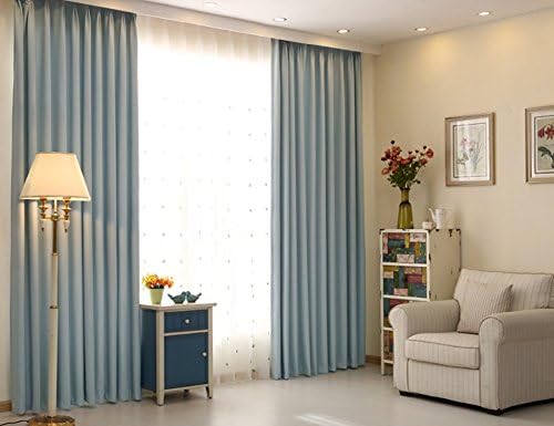 YouYee Blackout Thick Cotton and Linen Elegant Solid Windows Curtain/Drape/Panels/Treatment,Full Shading Grommet Panel 6096