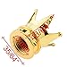 (Pack of 4) Gold 8mm Crown Tire/Wheel Rims Air Valve Stem Cap Compatible with Car Truck Hot Rod ATV