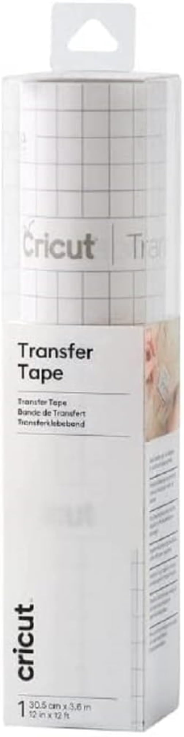 Cricut Standard Transfer Tape for Vinyl | 1.2 m (4 ft) | Medium Tack Clear Transfer Paper | Ideal for Permanent Vinyl, Stickers, Signs & DIY Crafts | Bubble-Free & Residue-Free Transfer