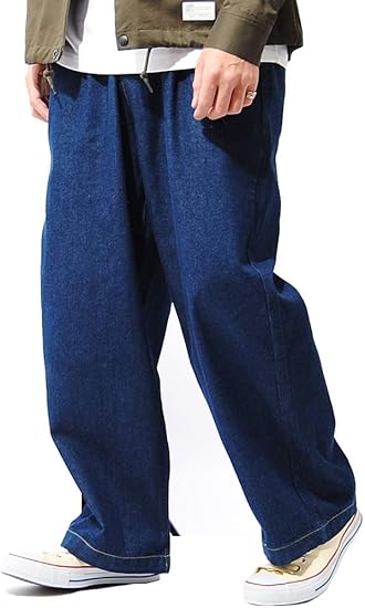 Amazon リ エーピー Re Ap ワイド デニムパンツ メンズ タック入り ワイドデニム L ワンウォッシュ ジーンズ 通販