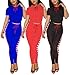Women Stripes Bodycon 2 Piece Outfit Sport Tracksuit With Crop Top Long Skinny Pant Set
