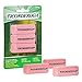 TICONDEROGA Pink Carnation Erasers, Wedge, Medium, Pink, 2-5/16 x 13/16 x 7/17 Inches, 3-Pack (38943) primary