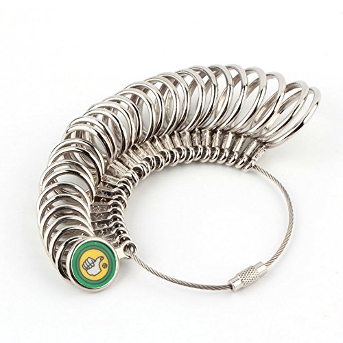Metal Ring Sizer Gauge - Adjustable Finger Sizing Mandrel Stick For Jewelry Making & Measuring