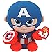 Ty Marvel Beanie Baby Captain America Plush 6 Inches Regular (free gift with purchase)