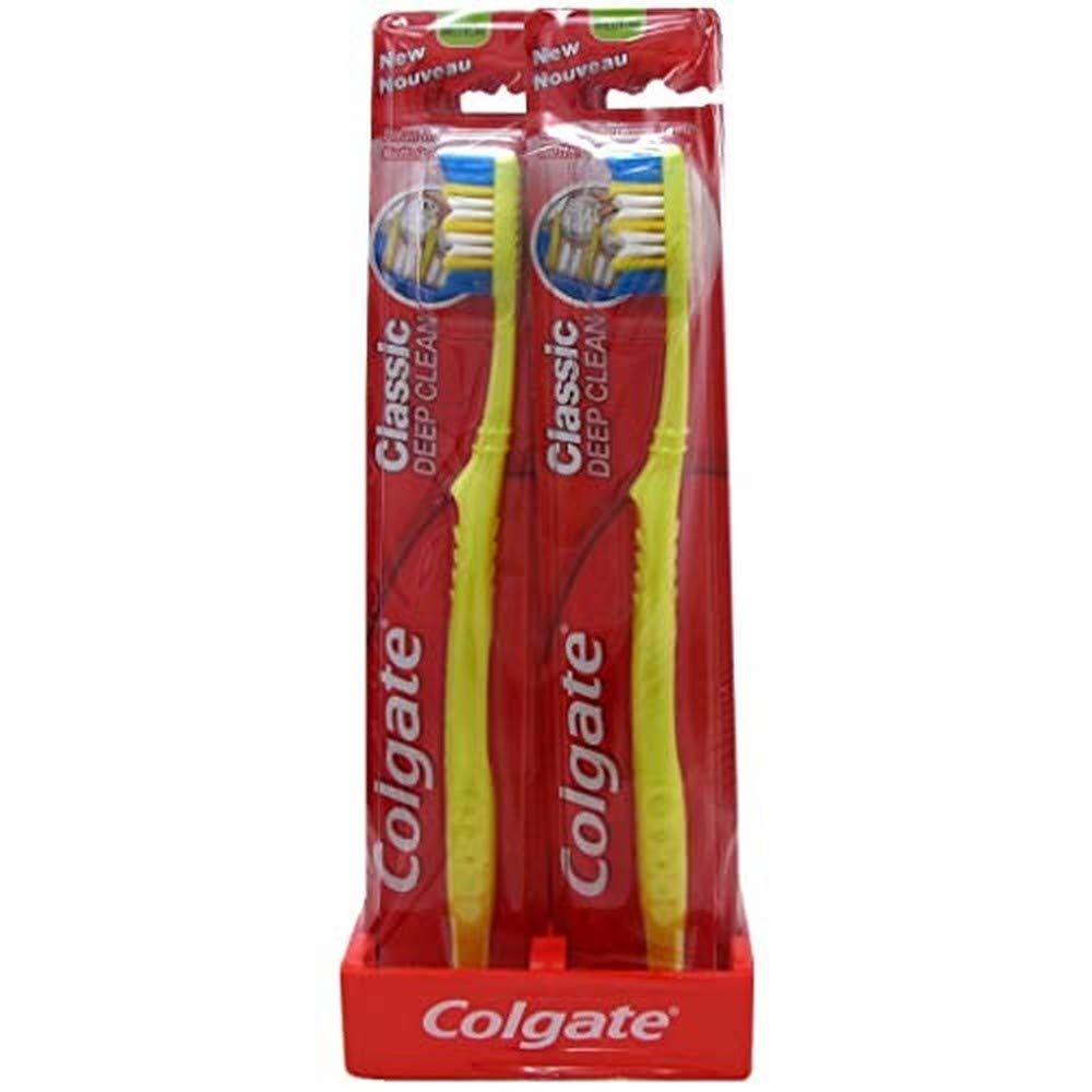 Colgate Classic Deep Clean Toothbrush – Medium (12 Pieces)