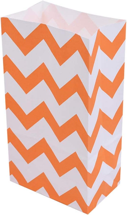 5/10 piezas bolsa de papel Kraft a rayas onduladas de lunares de