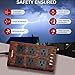 Power Strip Surge Protector, SUPERDANNY 10Ft Heavy Duty Extension Cord with 6 Outlets and 4 USB Ports(1875W/15A), Flat Plug, Universal Voltage 110-240V for Home Office Dorm, Dark Wood Grain