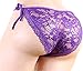 aishani SISSY pouch panties men's silky lace bikini briefs underwear sexy for men (XL purple)