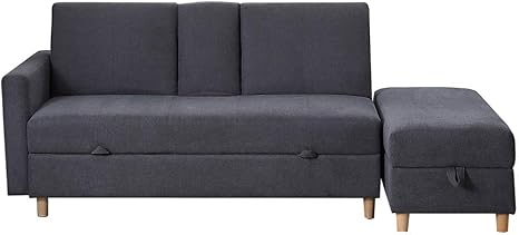 Amazon Gemorisy 3人掛けソファー オットマンソファ おしゃれ 収納付き 引き出し ソファーベッド 収納付きソファー リクライニング ソファー カウチソファー コーナーソファー L字ソファー 一人暮らし 北欧 ダークグレー ソファ カウチ オンライン通販