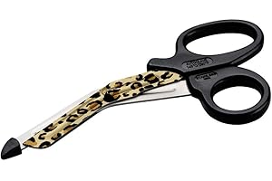 ADC 321 MiniMedicut Nurse Shears, Medical Grade, Stainless Steel with Safety Tip, 5.5" Length, Cheetah