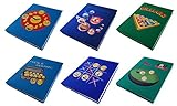Jumbo Stretchable Fabric Emoji Book Cover x6 with Bookmark Ribbon and Name Tag for Size from Size from 8