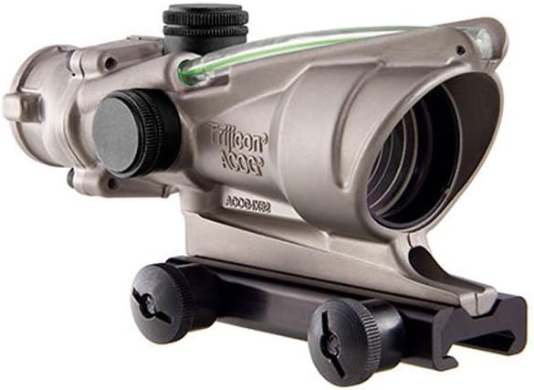 Trijicon ACOG TA31-D-100195 Nickel Boron Dual Illuminated Green Chevron .223 BAC Reticle with TA51 Mount, 4X 32mm