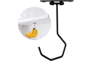 JINIHFW Banana Hook,Under Cabinet Banana Hook Foldable,Metal Banana Holder Hook Under Cabinet to Keep Bananas Fresh,Banana Hanger Hook