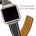 For Fitbit Blaze Leather Bands with Metal Frame, Dizywiee Classic Genuine Leather Wristband for Fitbit Blaze Replacement Fitness Strap Women Men