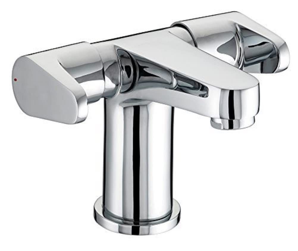Bristan QST BAS2 C Quest 2 Handled Basin Mixer with Clicker Waste - Chrome Plated