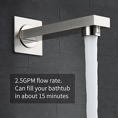 Esnbia Shower System, Shower Faucet Set with Tub Spout and 10" Rain Shower Head Wall Mounted Shower Set All Metal(Contain Shower Faucet Rough-In Valve)