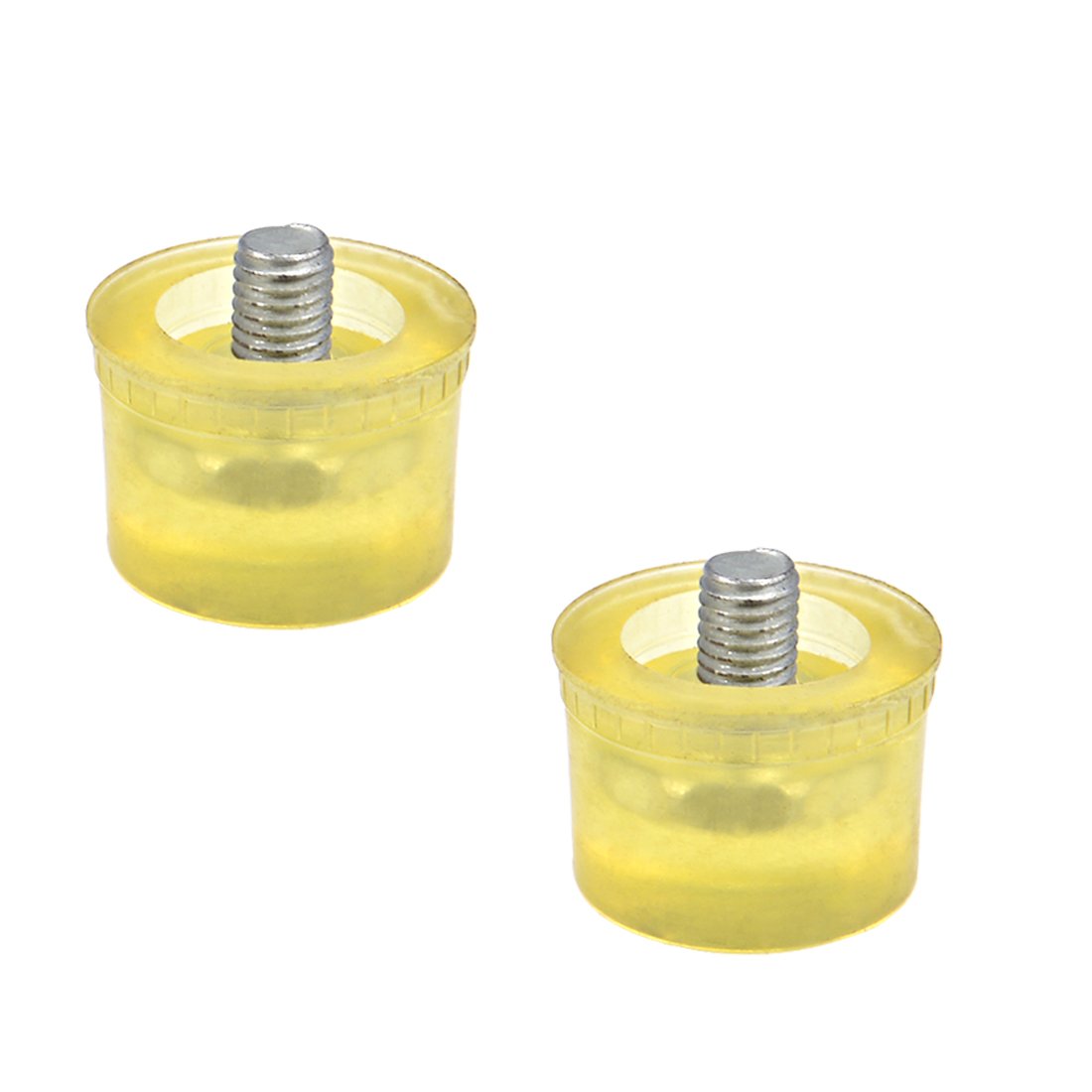 Sourcingmap 2PCS 30mm Dia Mallet Hammer Replacement Striking Head Tip Yellow