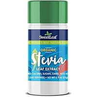 SweetLeaf Organic Stevia Leaf Extract - Organic Stevia Powder, Zero Calories, Zero Sugar, Non-GMO, Gluten-Free, Keto Friendly