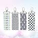 4PC Women Lipstick Holder Keychain Lip Balm Chapstick Pouch Strap Arrow Wave Pattern Key Ring Bags