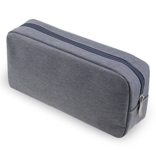 Electronic Accessories Bag,Digital Gadget Organizer Case,Nylon Travel Gear Storage Carrying Sleeve Pouch for Laptop Chargers Adapter,Bluetooth Transmitter Adaptor HDMI VGA Line Cable OTG Cord,Large