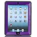 iPad 2/3/4 Case - MagicSky Heavy Duty Shock-Absorption Rugged Hybrid Case Cover for iPad with Retina Display (iPad 4), iPad 3, iPad 2 - Purple/Black