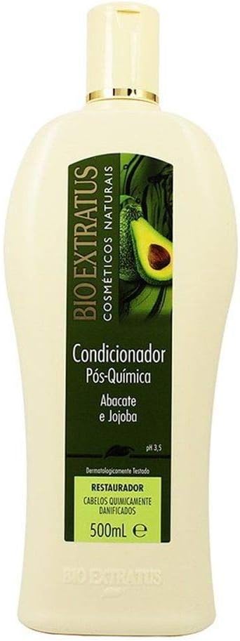 Linha Pos Quimica Bio Extratus - Condicionador Restaurador Abacate e Jojoba 500 Ml - (Bio Extratus Post Chemical Treatment Collection - Avocado & Jojoba Restoration Conditioner 16.9 Fl Oz)